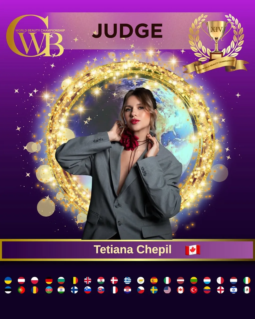 Tetiana Chepil — WBC judge banner, season 14