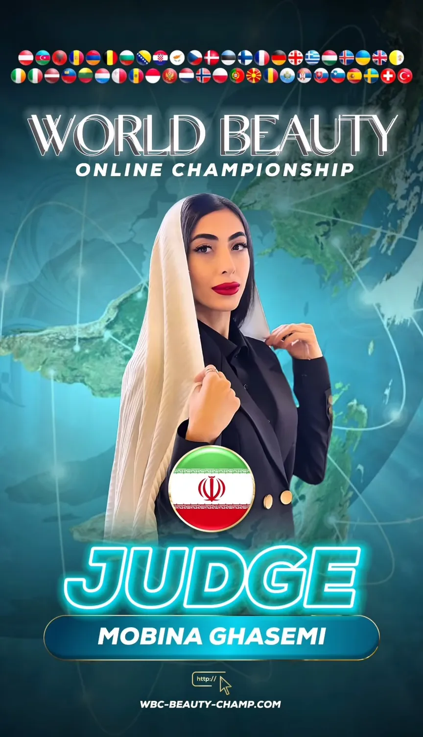 Mobina Ghasemi — WBC judge banner, season 15