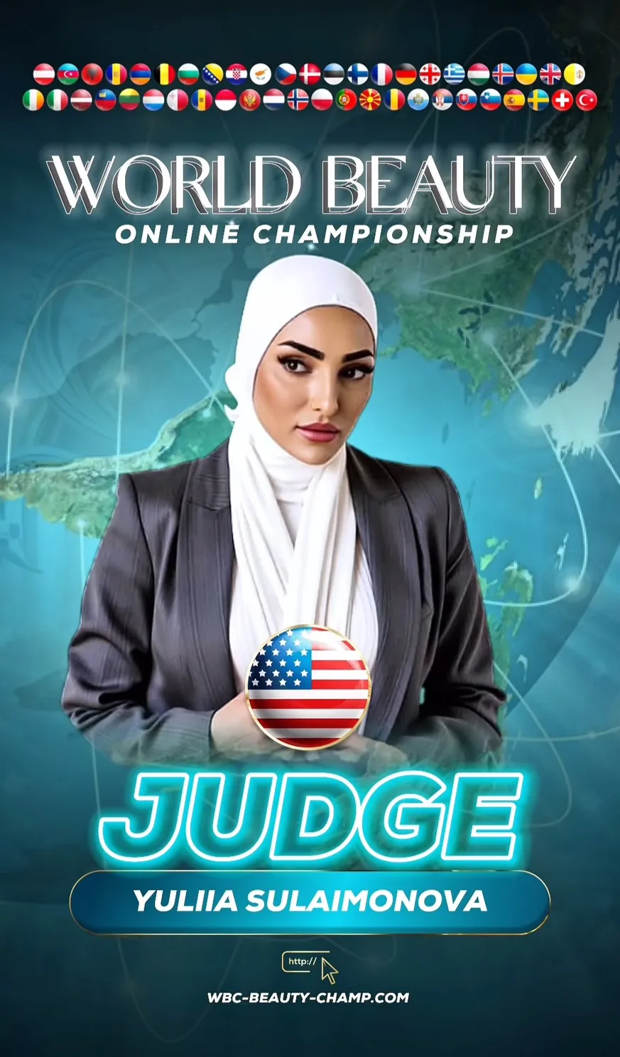 Yuliia Sulaimonova — WBC judge banner, season 15