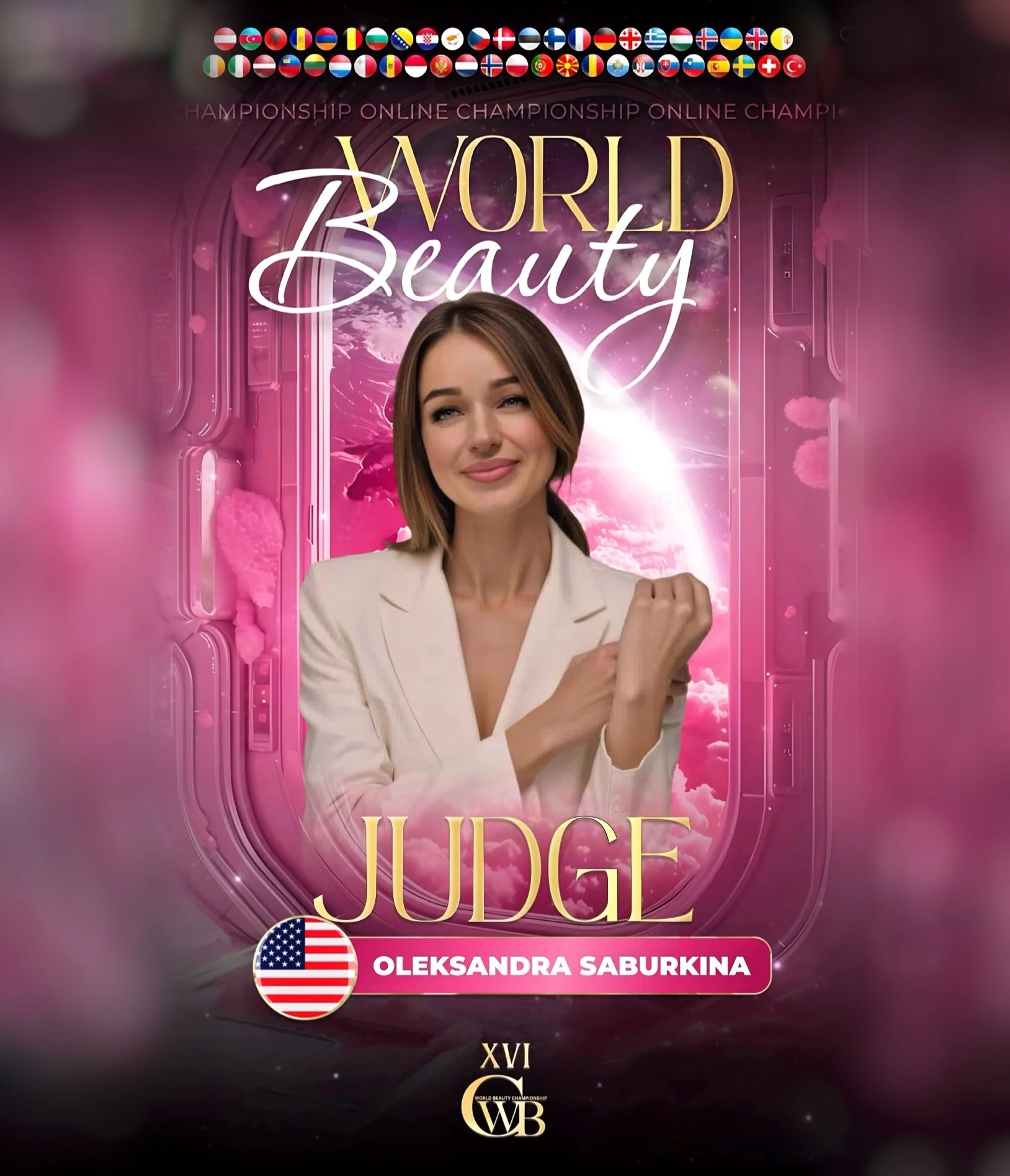 Oleksandra Saburkina — WBC judge banner, season 16