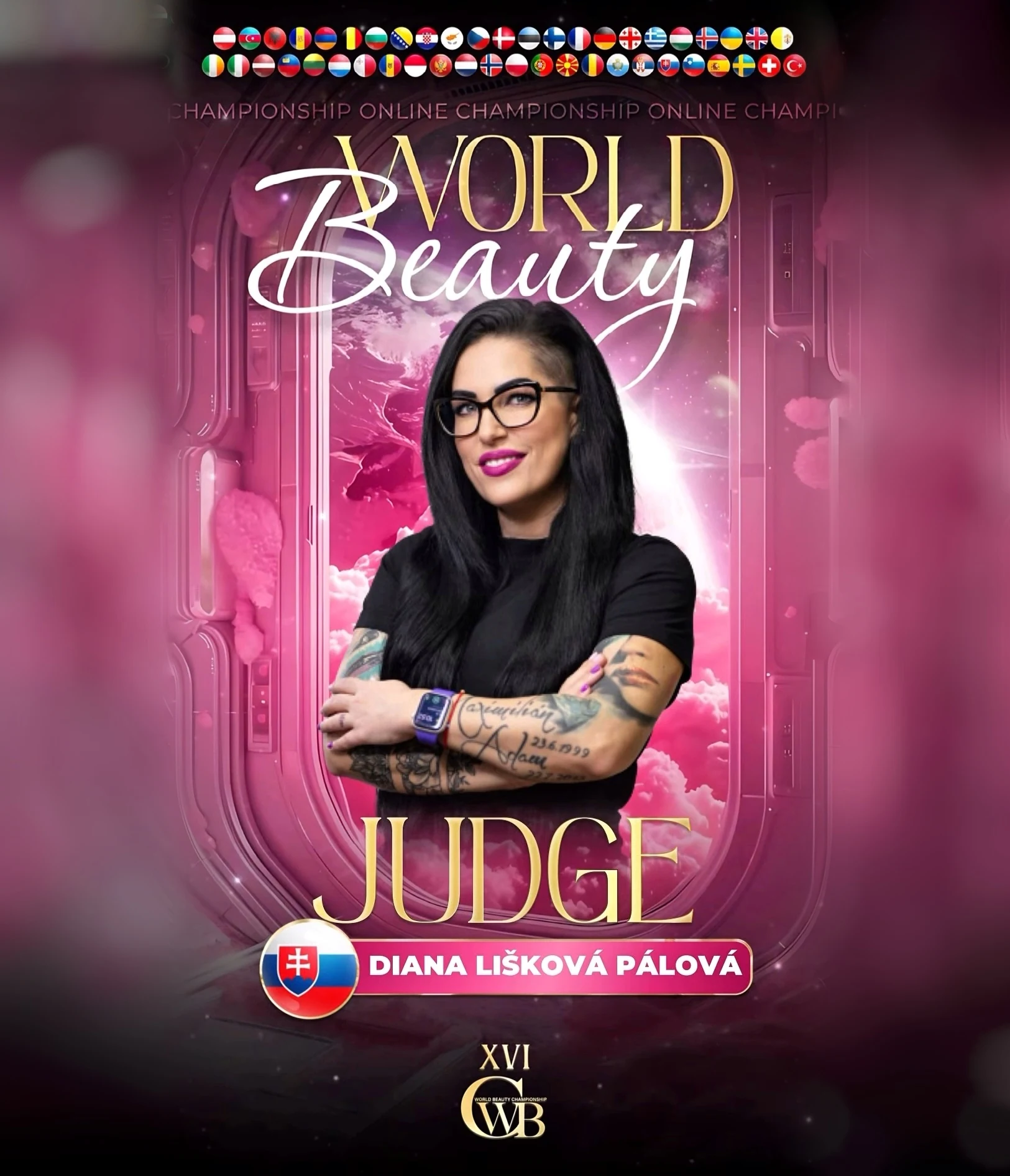 Diana Lišková Pálová — WBC judge banner, season 16