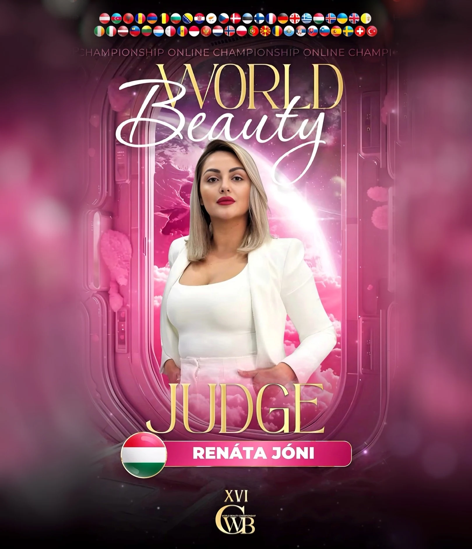 Jóni Renáta — WBC judge banner, season 16