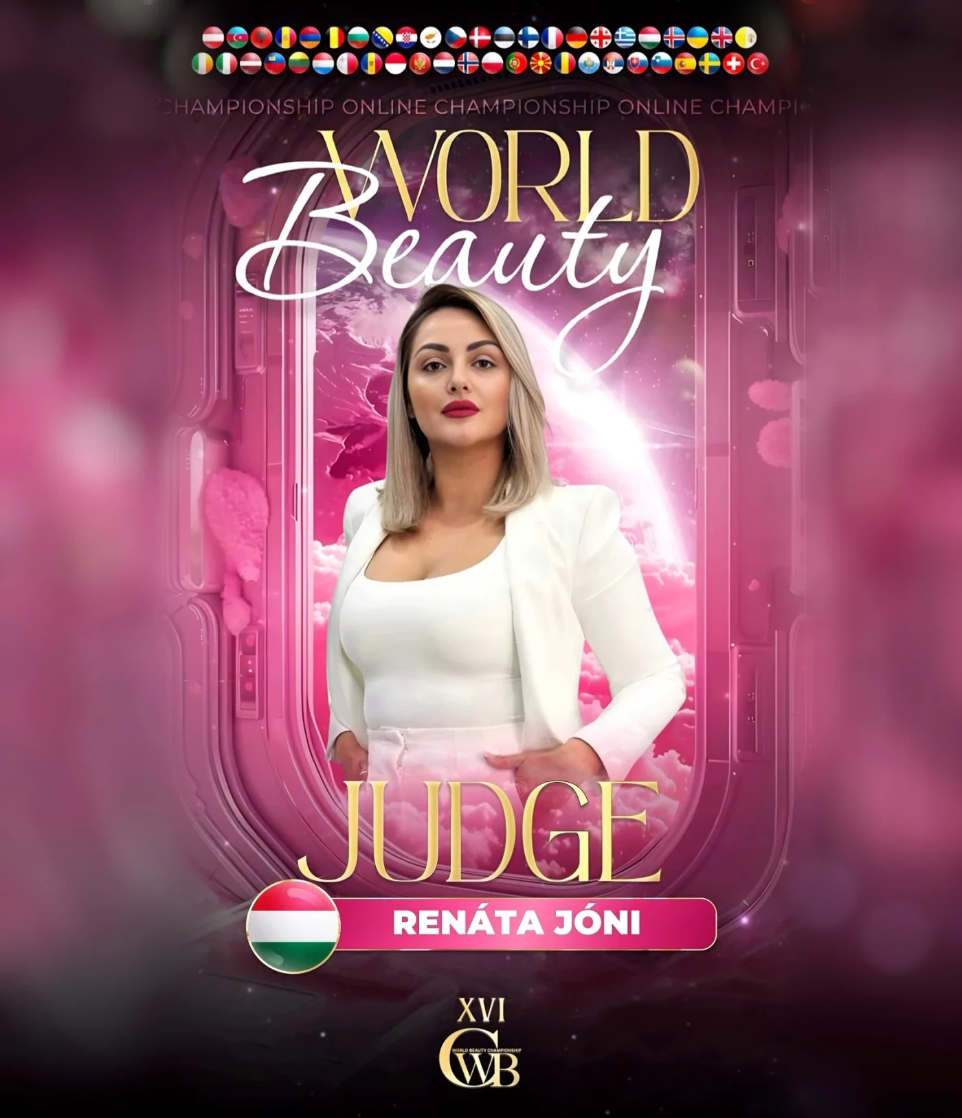 Jóni Renáta — WBC judge banner, season 16