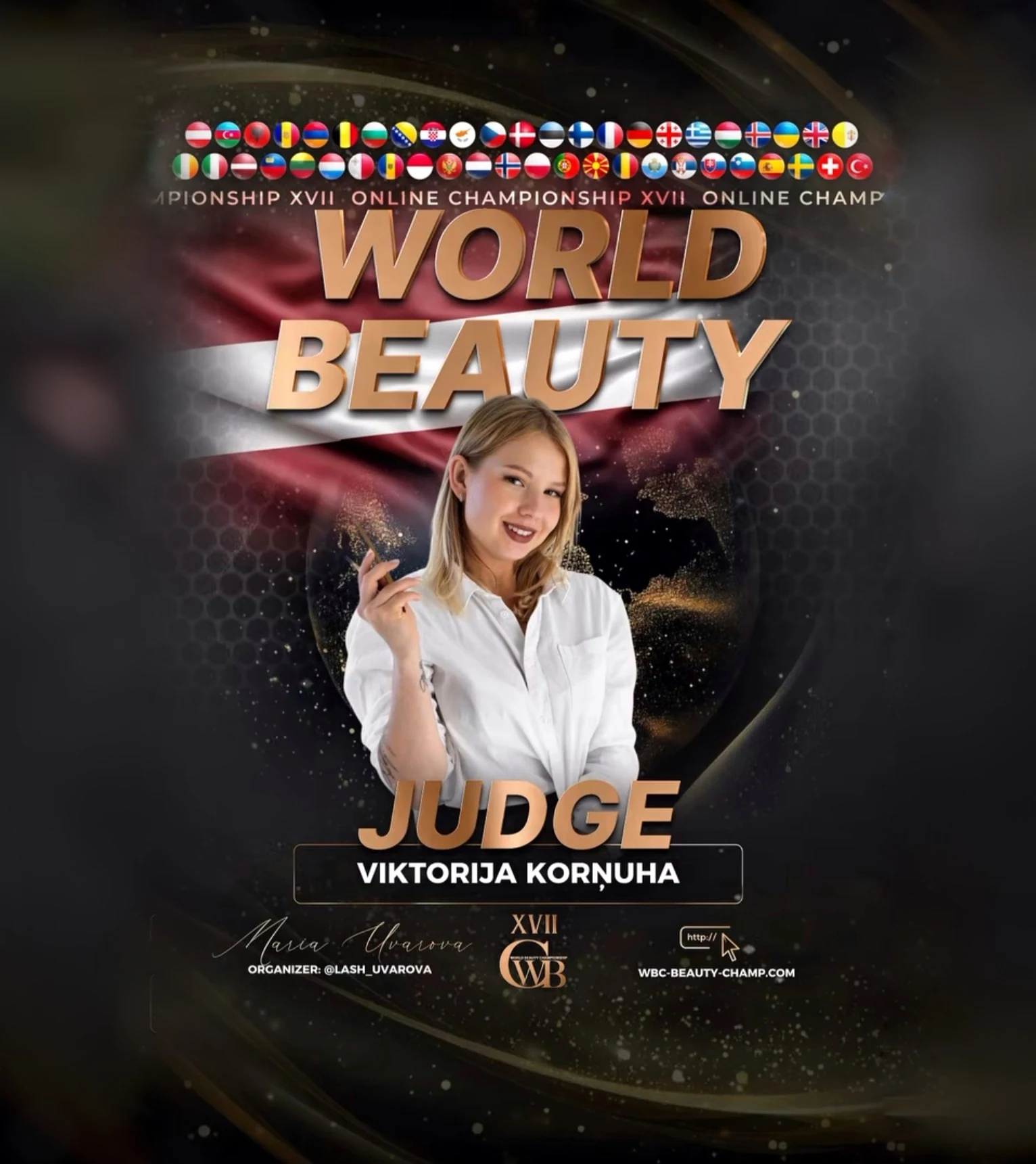 Viktorija Korņuha — WBC judge banner, season 17