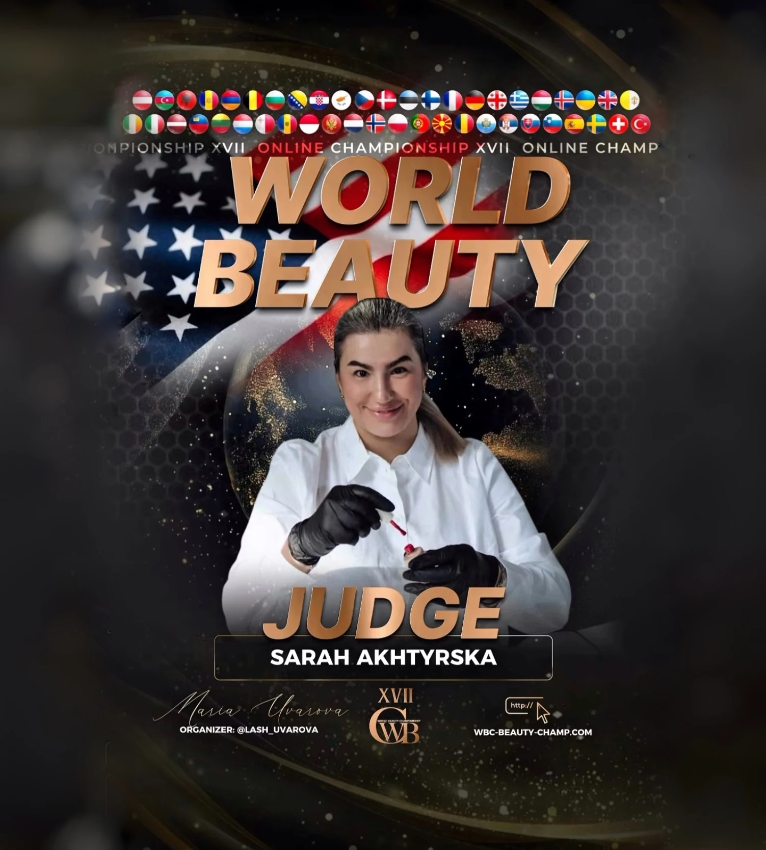 Sarah Akhtyrska — WBC judge banner, season 17