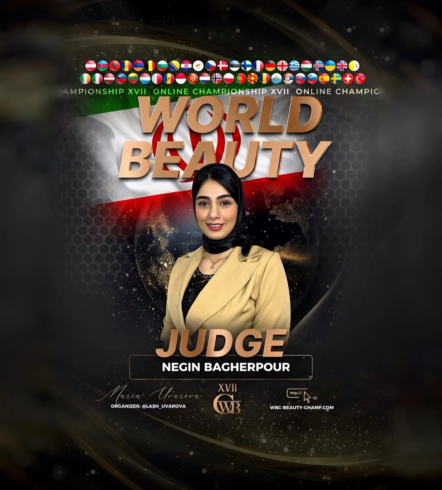 Negin Bagherpour — WBC judge banner, season 17