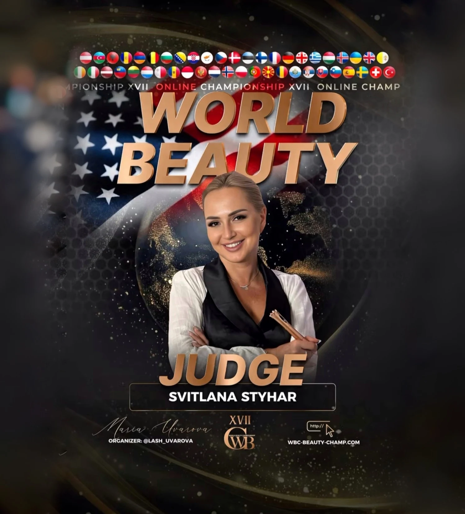 Svitlana Styhar — WBC judge banner, season 17