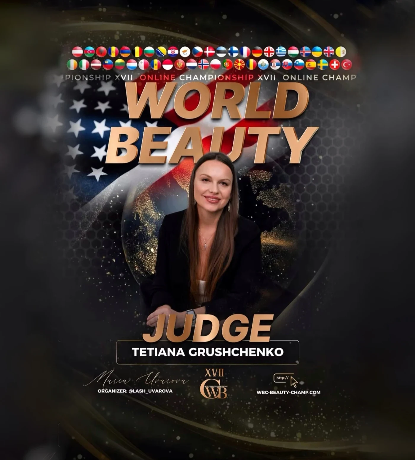 Tetiana Grushchenko — WBC judge banner, season 17