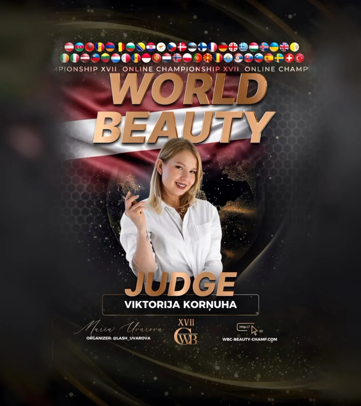 Viktorija Korņuha — WBC judge banner, season 17