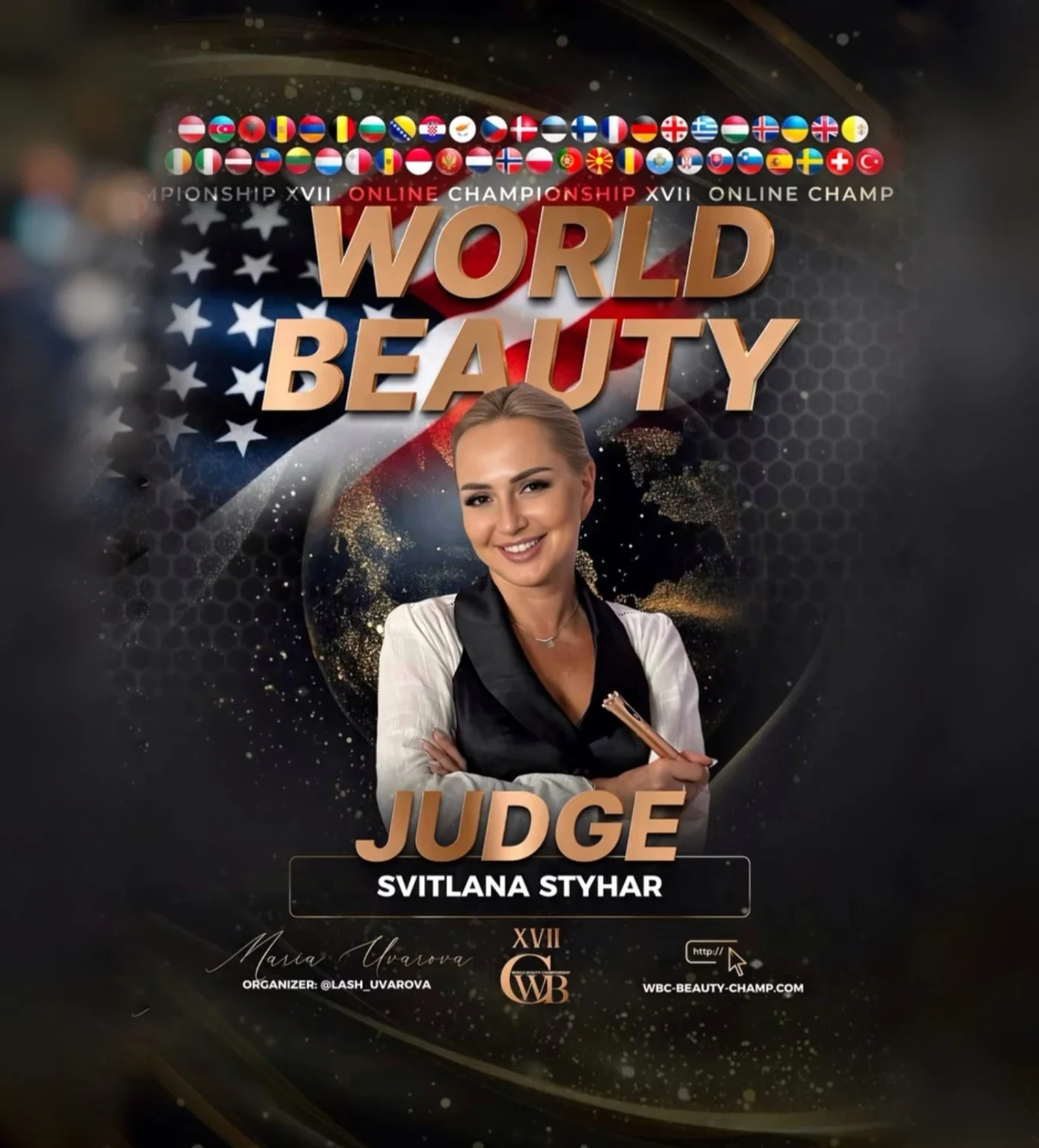 Svitlana Styhar — WBC judge banner, season 17
