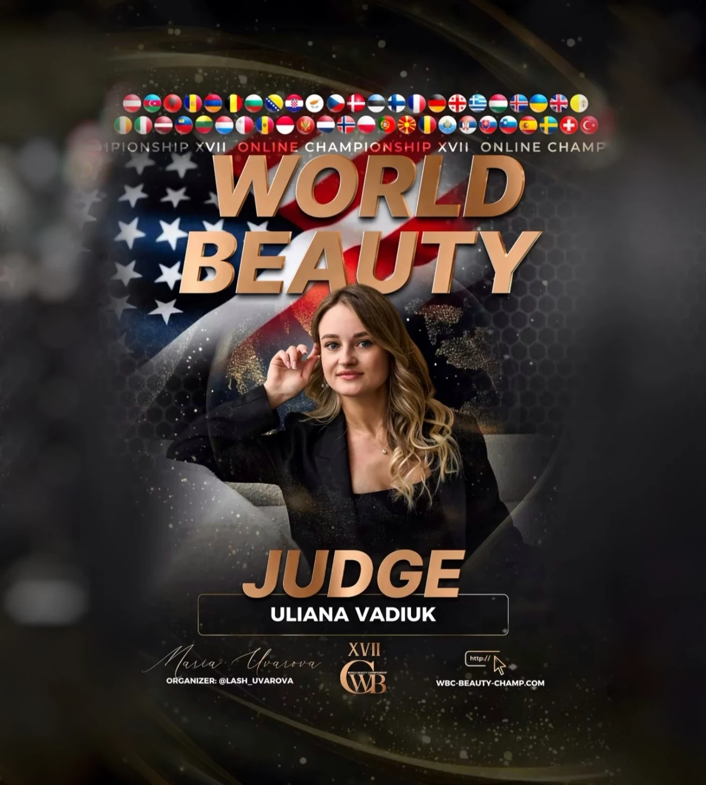 Uliana Vadiuk — WBC judge banner, season 17