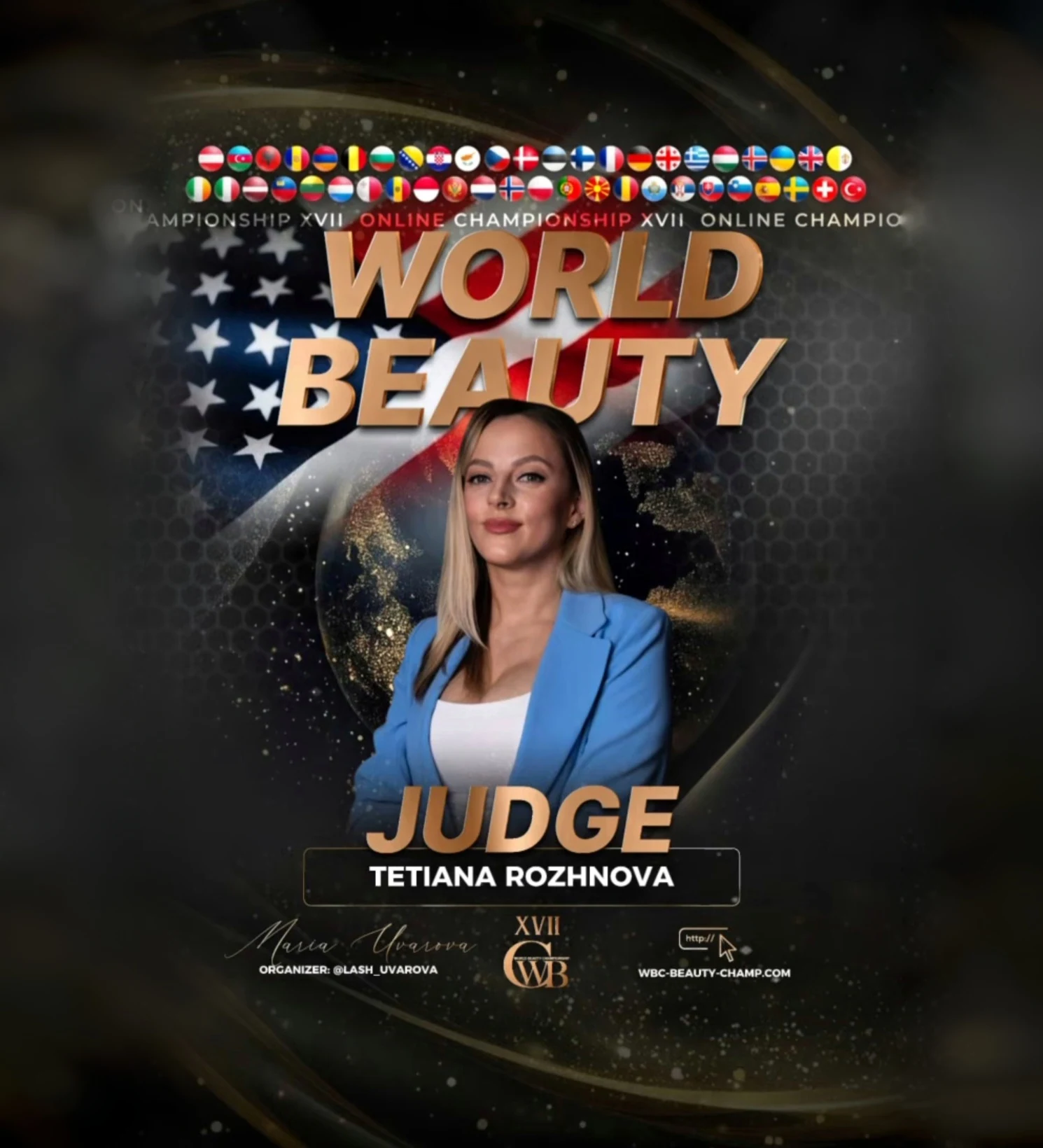 Tetiana Rozhnova — WBC judge banner, season 17