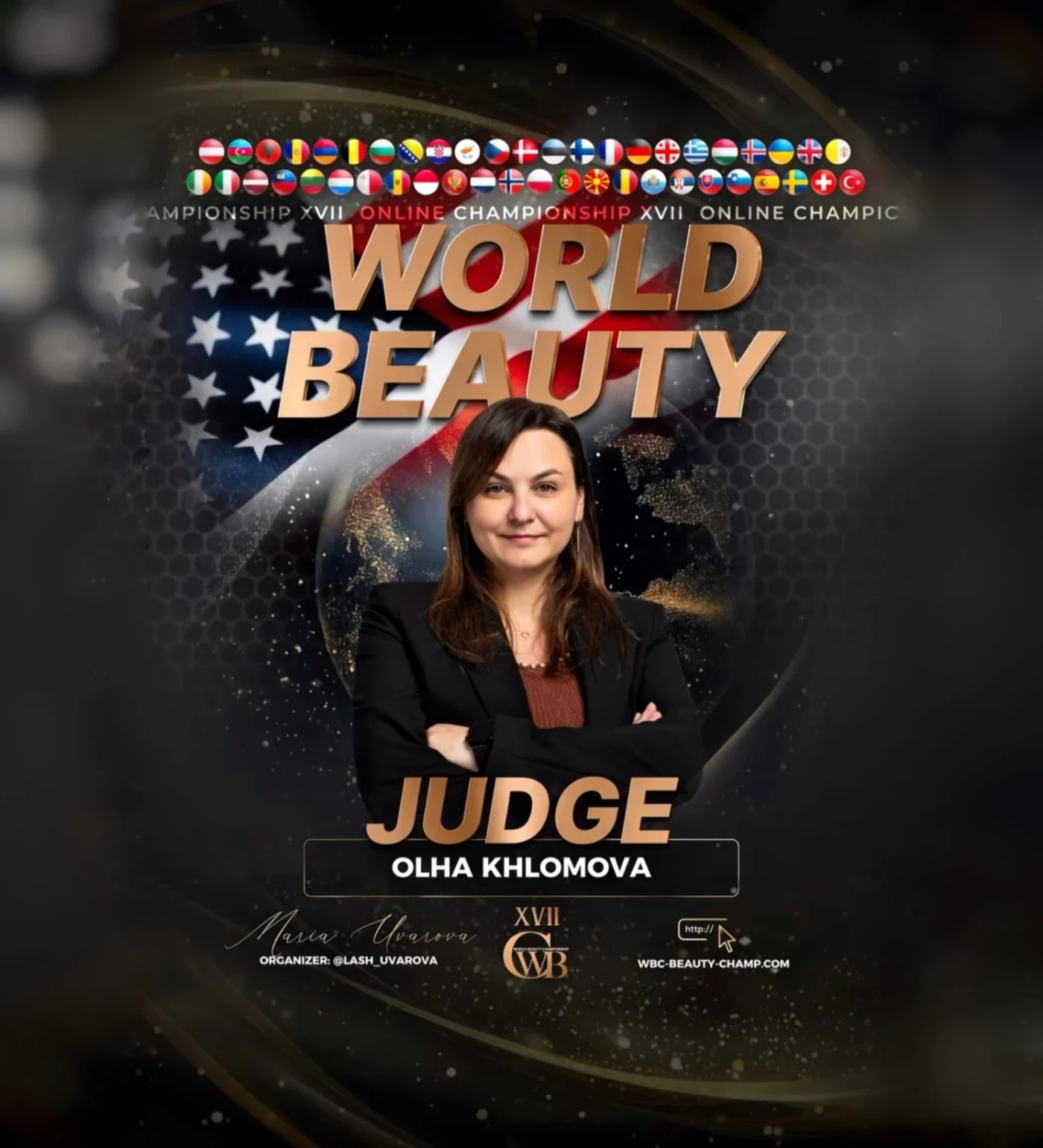 Olha Khlomova — WBC judge banner, season 17
