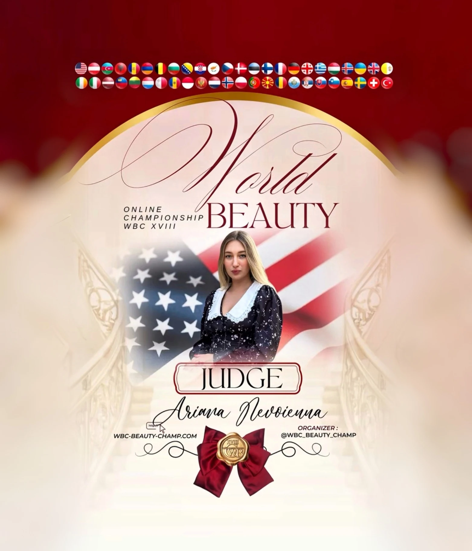 Ariana Nevoienna — WBC judge banner, season 18
