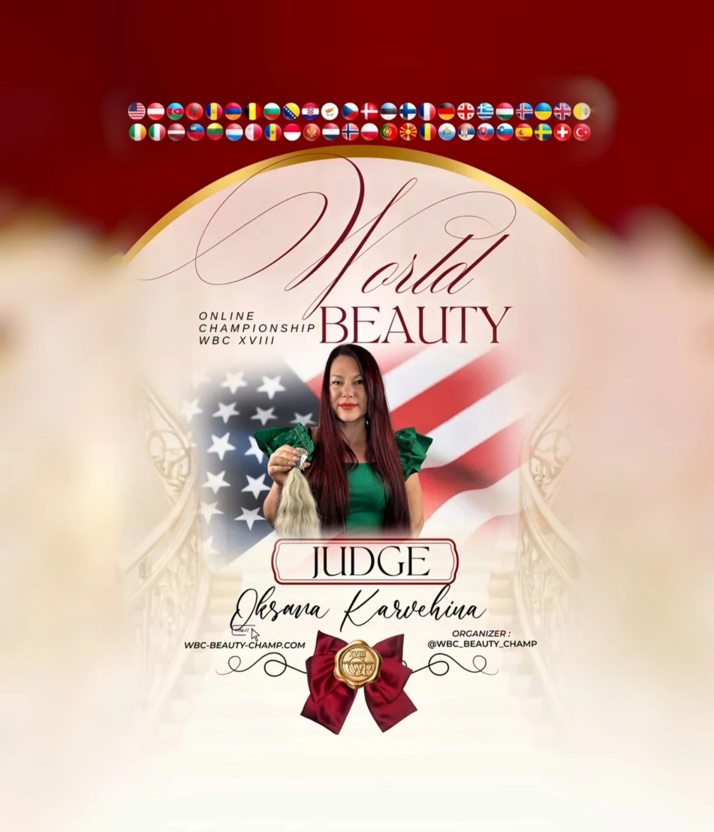 Oksana Karvehina — WBC judge banner, season 18