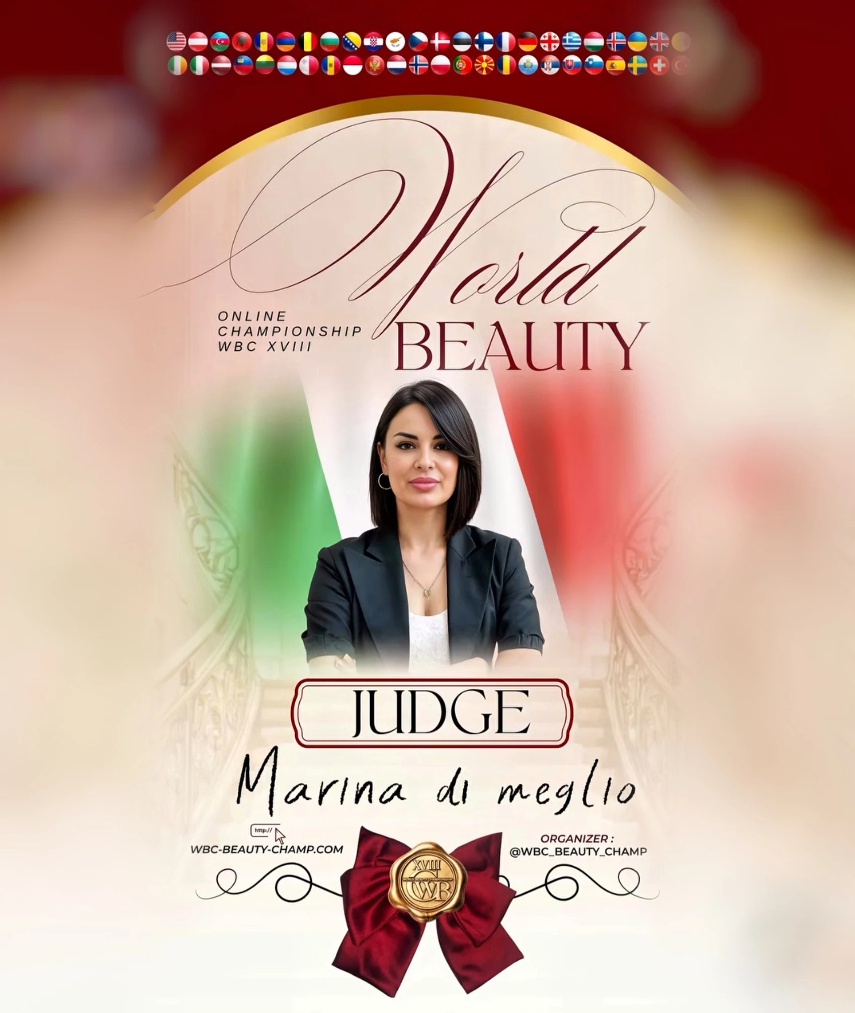 Marina Di Meglio — WBC judge banner, season 18