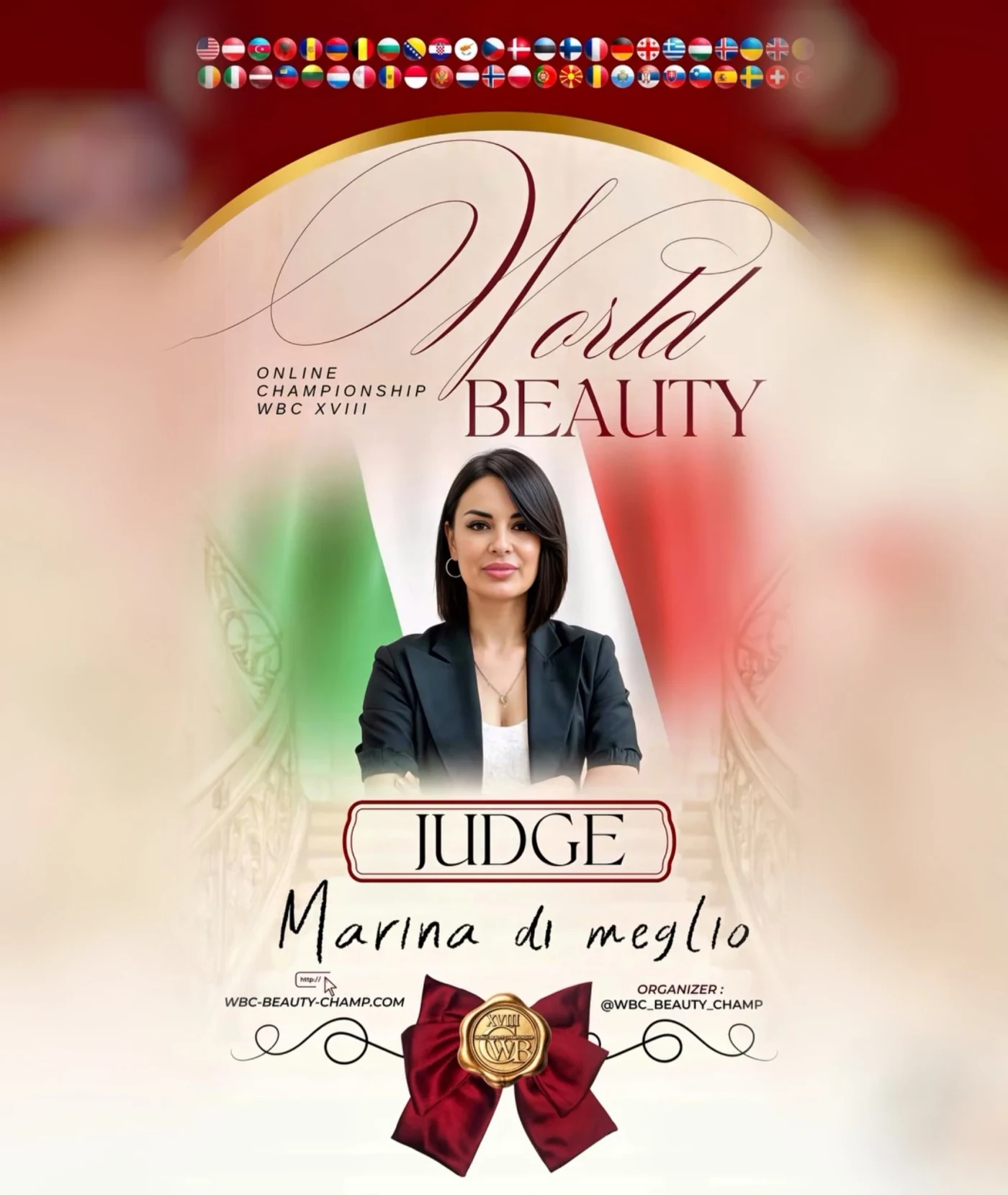 Marina Di Meglio — WBC judge banner, season 18