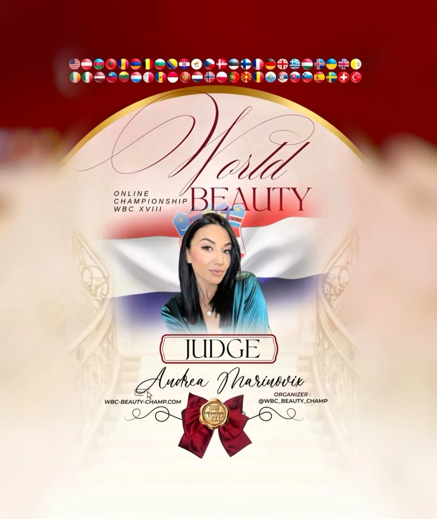 Andrea Marinovic — WBC judge banner, season 18