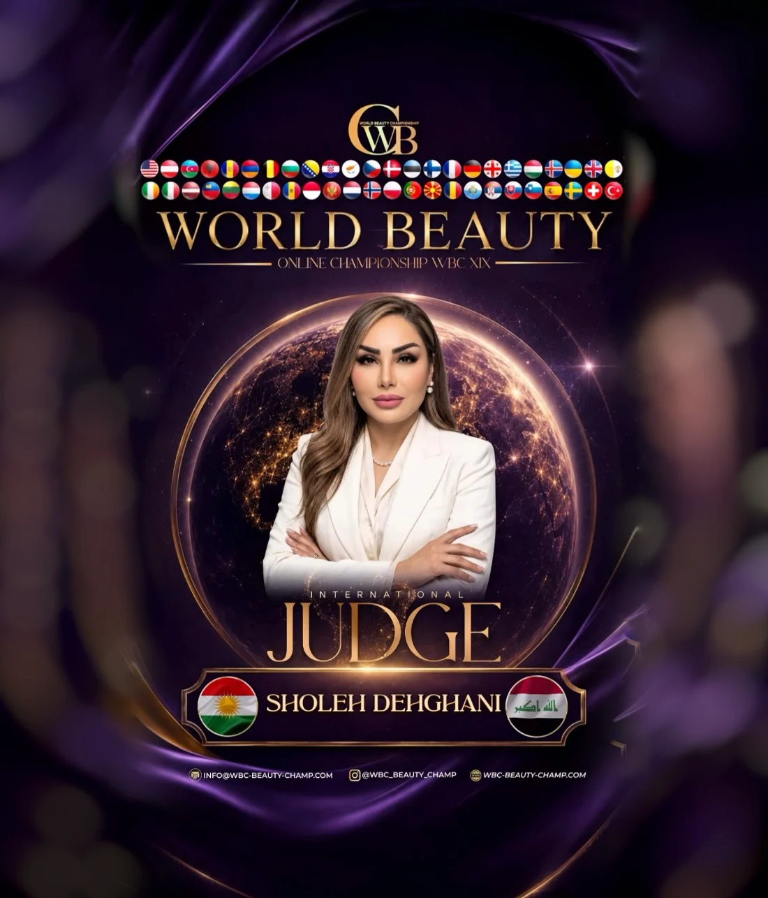 Sholeh Dehghani — WBC judge banner, season 19