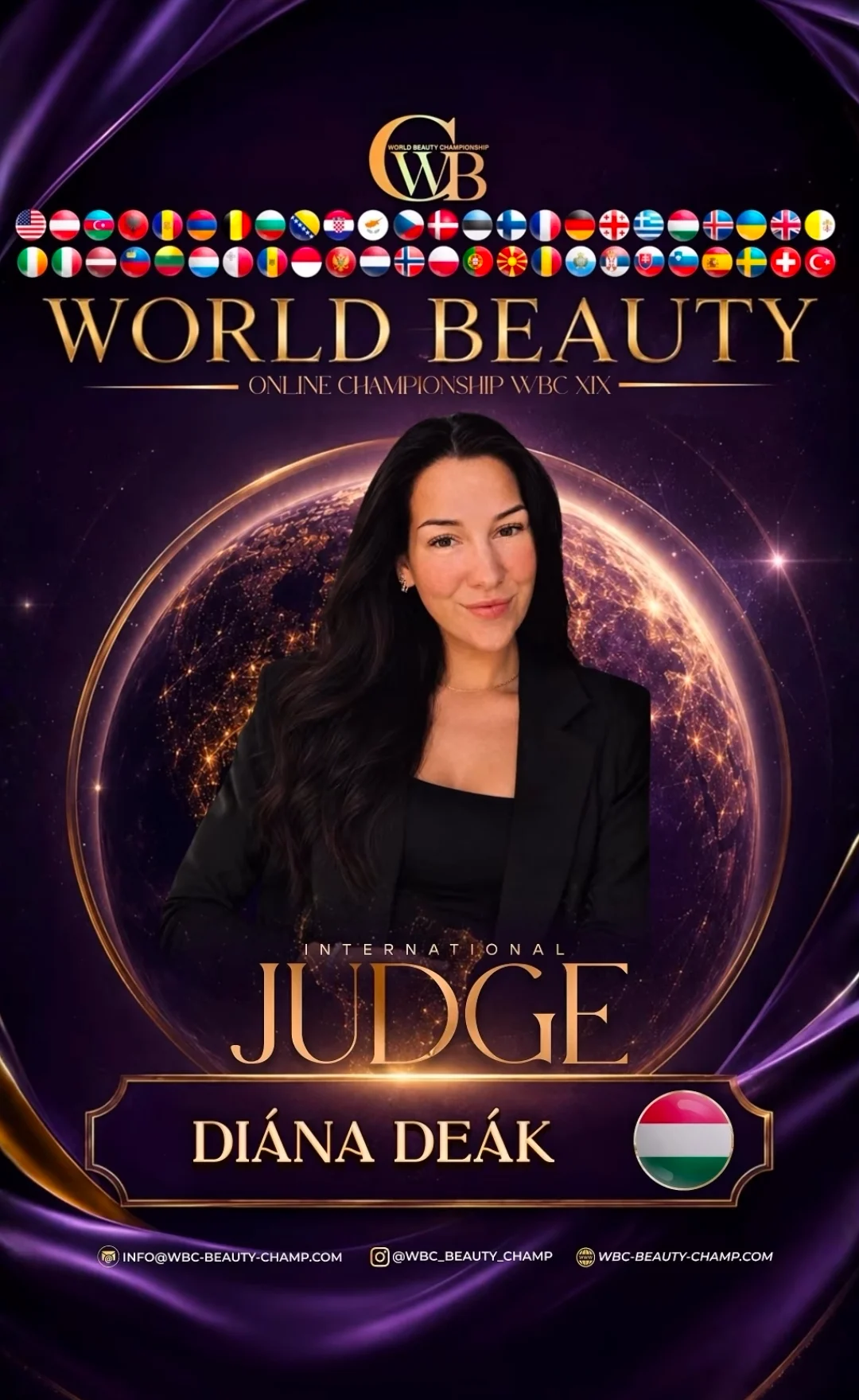 Diána Deák — WBC judge banner, season 19