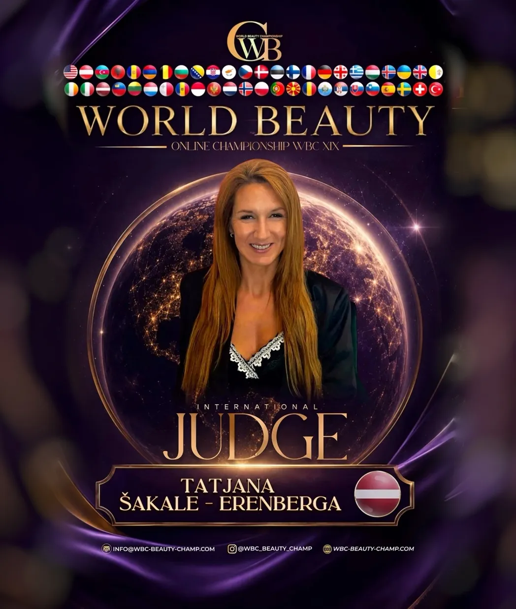 Tatjana Šakale - Erenberga — WBC judge banner, season 19
