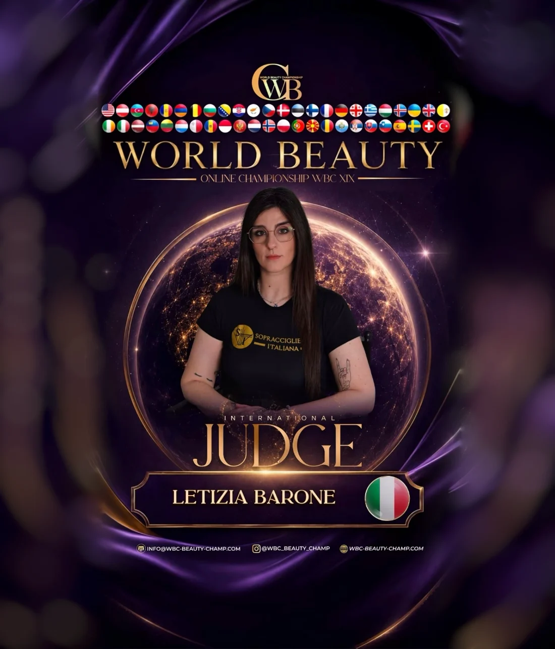 Letizia Barone — WBC judge banner, season 19