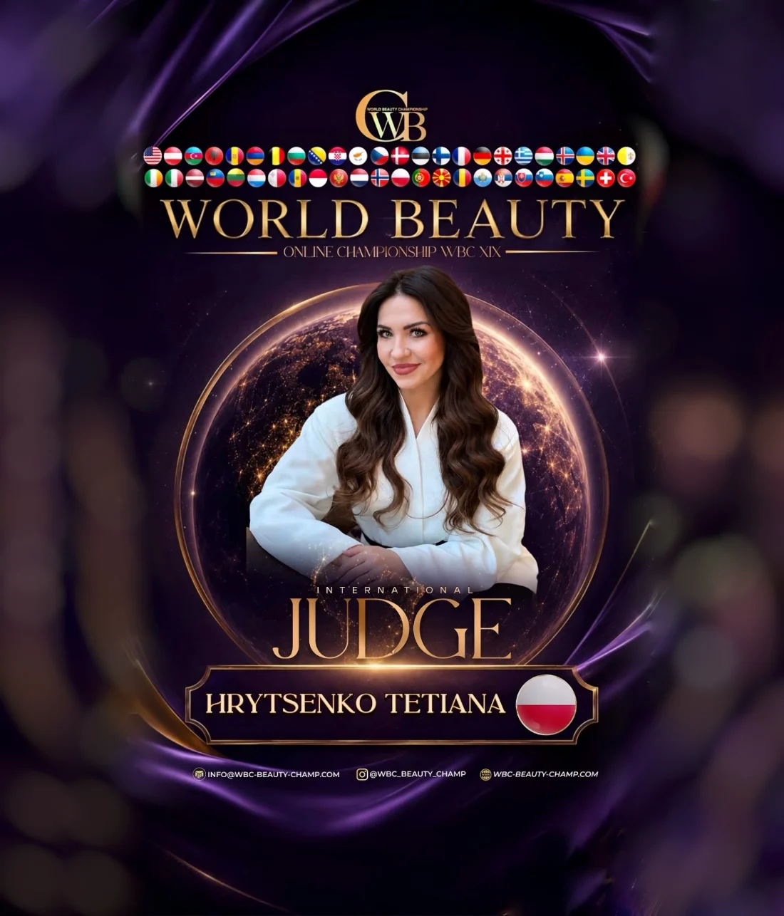 Tetiana Hrytsenko — WBC judge banner, season 19