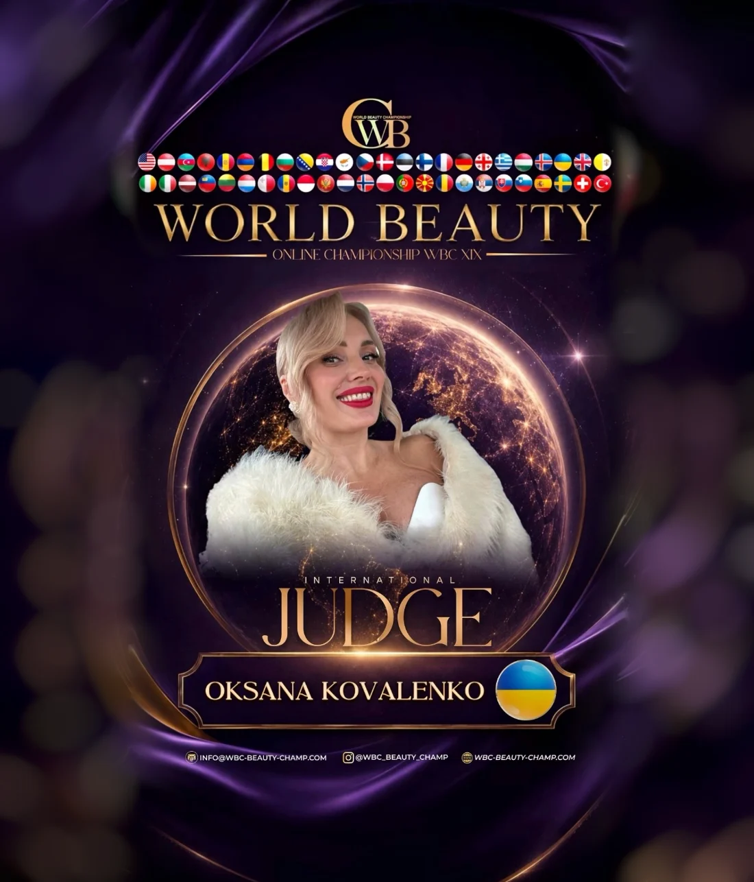 Oksana Kovalenko — WBC judge banner, season 19