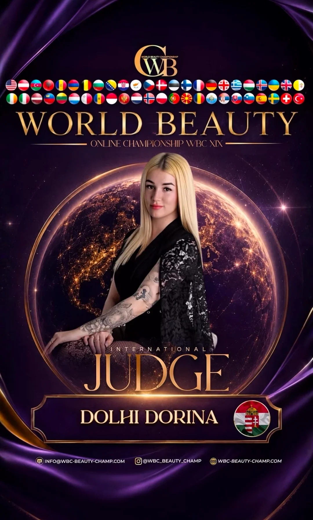Dolhi Dorina — WBC judge banner, season 19