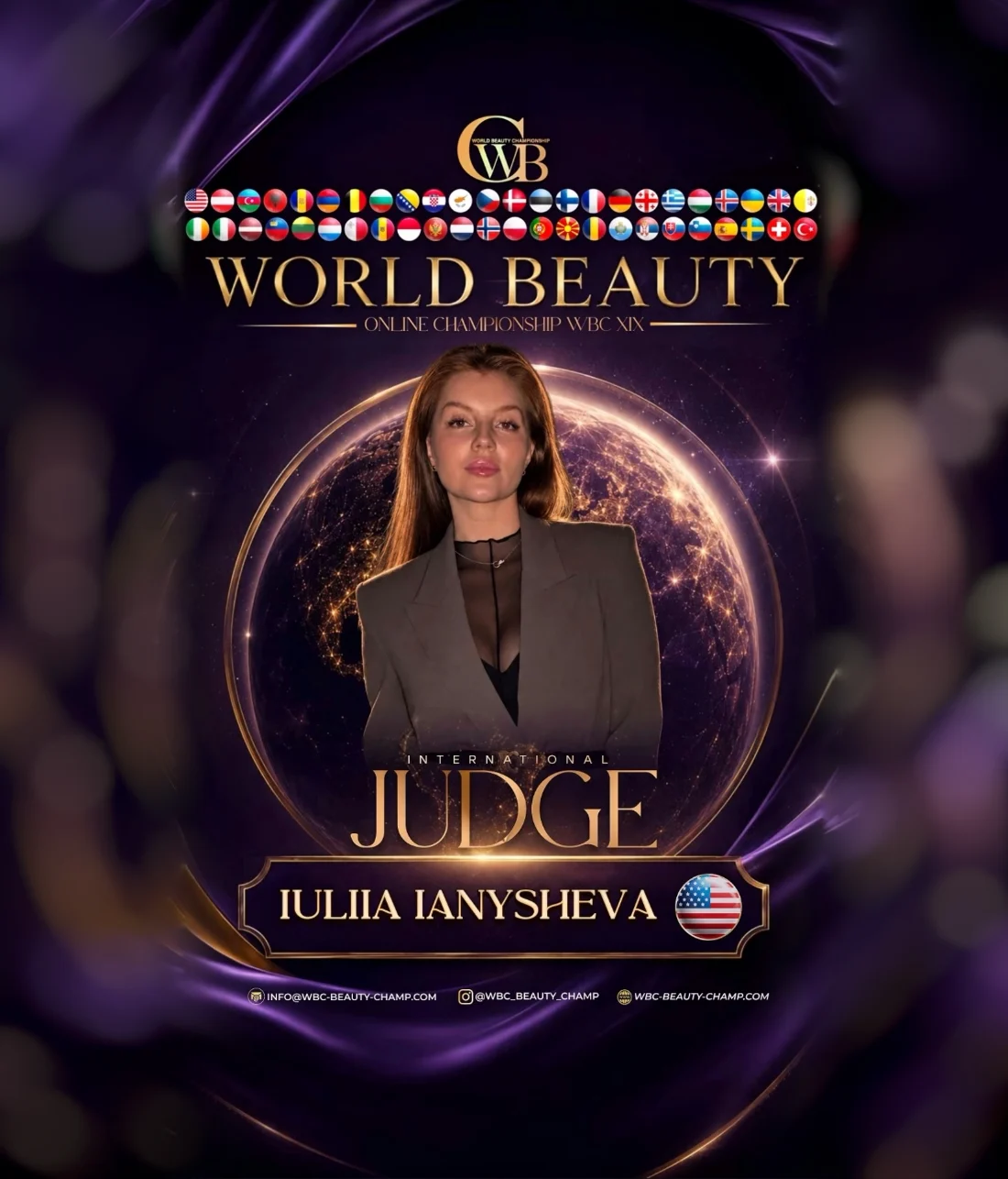 Iuliia Ianysheva — WBC judge banner, season 19