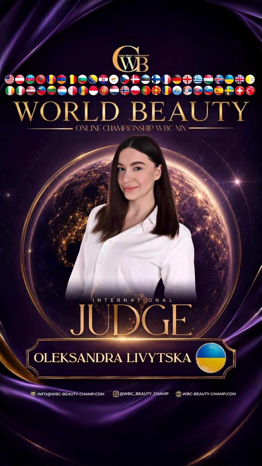Oleksandra Livytska — WBC judge banner, season 19