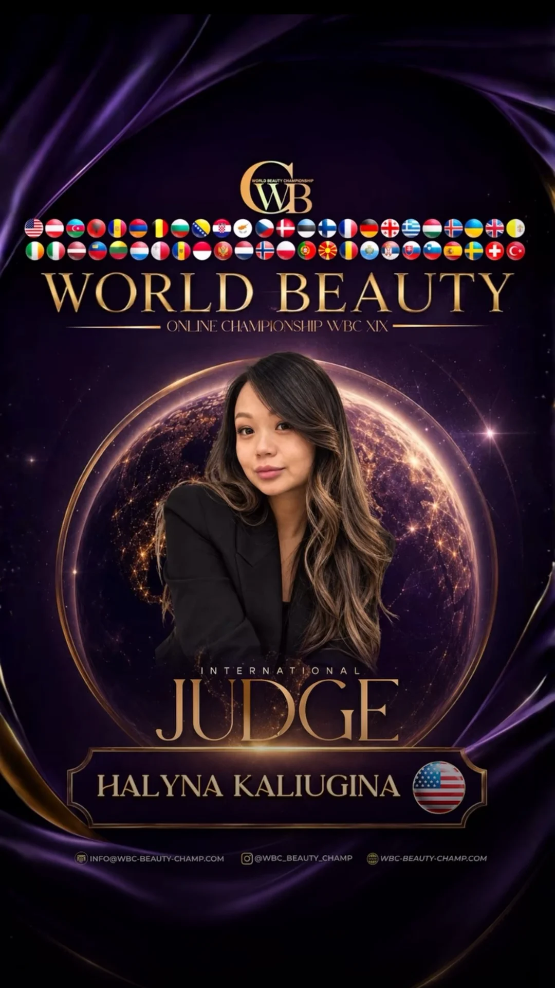 Halyna Kaliugina — WBC judge banner, season 19