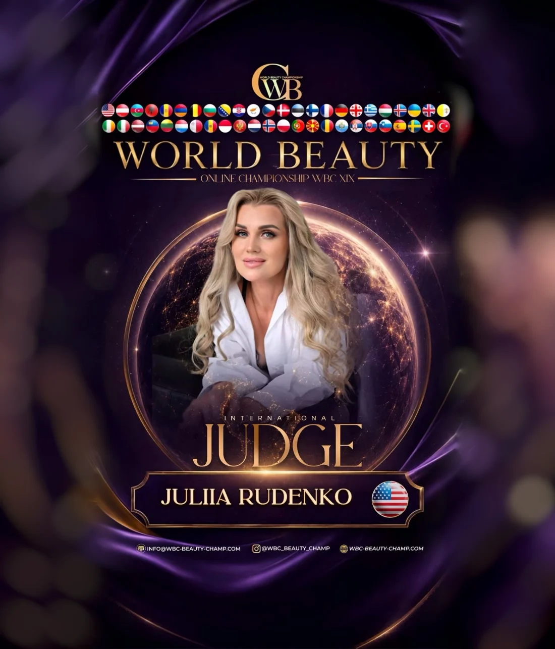 Juliia Rudenko — WBC judge banner, season 19