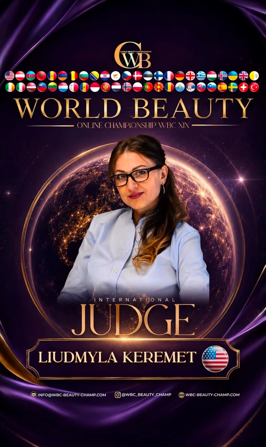 Liudmyla Keremet — WBC judge banner, season 19